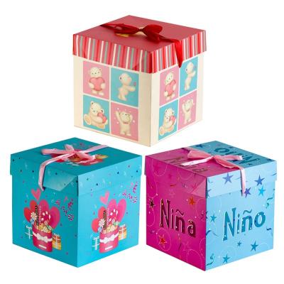 China ALL KIND OF PARTY PAPER BOX FOR BABY SHOWER IN SPANISH TE AMO FOR PARTY DECORATION SURPRISE GIFT BOX for sale