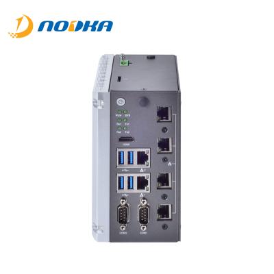 China Industrial Automation Din Rail Embedded Compact Industrial PC Computer System With 6 LAN Ports for sale