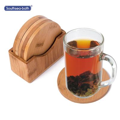 China Viable Wholesale Best Selling Bamboo Cup Holder Coasters for sale