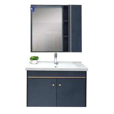 China Modern Modern Hotel Led Mirror Cabinet Bathroom Vanity Set for sale