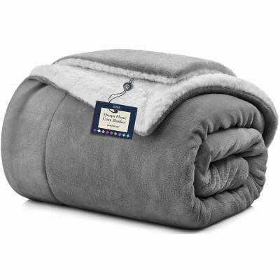 China Single Double Layer Premium Fleece Bed Throw Blankets Cheap Polyester Sherpa Fleece Blanket for sale