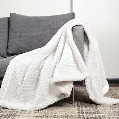 China Wholesale Plain Manufacturers Anti-static 100% Soft Fuzzy Polyester Fleece Sherpa Blanket For Sofa Chair for sale