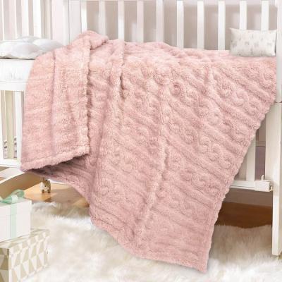 China Single Fluffy Soft Warm Cozy Fleece Fuzzy Newborn Receiving Fluffy Blanket For Baby for sale