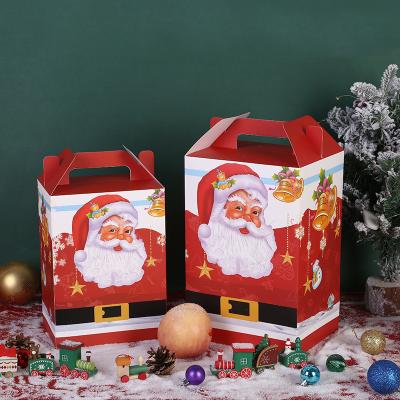 China Recycled Materials 2021 Hot Creative Portable Cardboard Toy Gift Cardboard Gift Boxes Christmas Packaging Boxes With Clear Window for sale