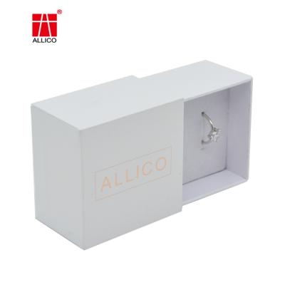 China Recyclable Custom Premium Pull Out Wedding Jewelry Packaging Boxes Slip Jewelry Box For Rings for sale