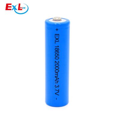 China Toys Customized Rechargeable LED Lights Flashlight Li Ion Battery 3.7V Lithium 18650 Batter 2000mAh for sale