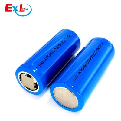 China Li Ion 26650 Battery 3000mAh 3.7V Power Tool Battery Can Be Customized With Full Certification 3000mAh for sale