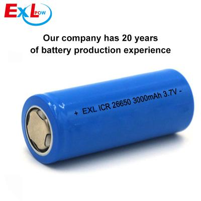 China 26650 3000mAh 3.7V power tool Li ion battery can be customized with full certification 3000mAh for sale