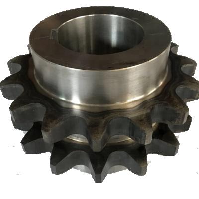 China Professional Transmission Machine ISO Standard C45 Steel Material Teeth Drive Roller Chain Double Sprocket For Retail for sale