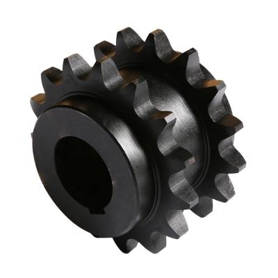 China Transmission Machine ANSI Standard Blackened Double Teeth Wheel Agricultural Roller Chain Sprocket for sale