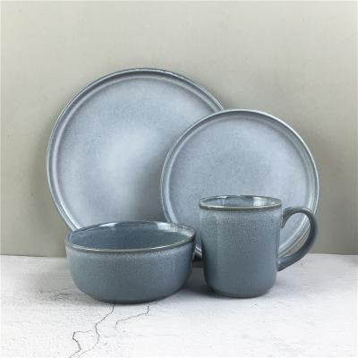 China Sustainable Dinner Dishes Prices Vegetable Ground Porcelain Christmas Ceramic Dish Diner Set Best for sale