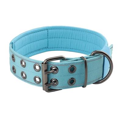 China 2 Inch Reflective Sturdy Heavy Duty Nylon Pit Bull Terrier Dog Collar For Large Dogs for sale