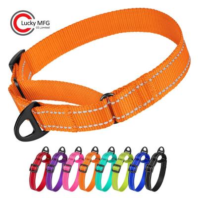 China Reflective Durable Adjustable Choke Dog Martingale Nylon Collar for sale