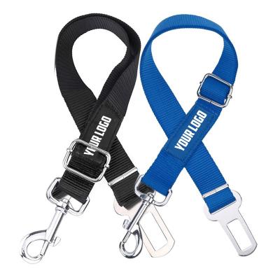 China Reflective Adjustable Nylon Cat Car Seat Belt Safety Dog Leads Vehicle Seat Belt Harness for sale