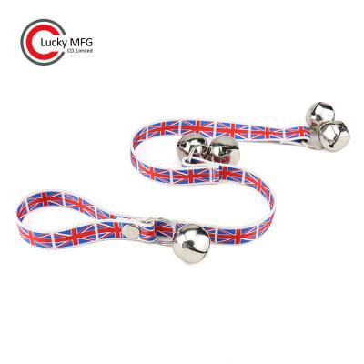 China Viable Adjustable Polyester Leash Dog Bells for sale