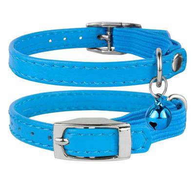 China Padded 2021 Custom Made Luxury Adjustable PU Leather Cat Personalized Genuine Leather Collars for sale