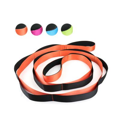 China Multicolor Yoga Exercise Fitness Sports Supplies Loops Exercise Belt Yoga Stretch Strap for sale