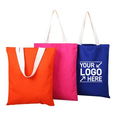 China Wholesale Colorful Promotion Polyester-Cotton Canvas Shopping Bag, Custom Canvas Tote Bag, Promotion Canvas Logo Polyester-Cotton Bag for sale