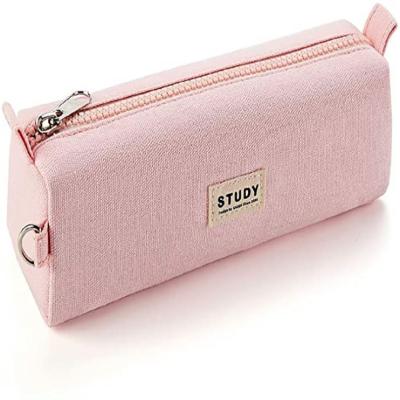 China Free AZOIC Most Cute Student Pen Pencil Storage Case Home Cotton Striped Pencil Bag for sale