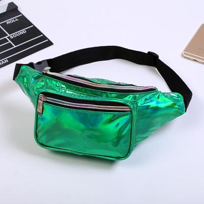 China Custom Glitter Neon Shiny Neon Water Proof Fanny Bag For Women Holographic Ladies Bum Bag Waist Bag Fanny Pack for sale