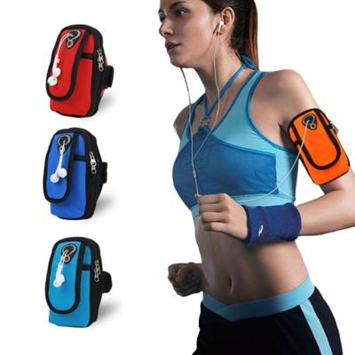 China Waterproof Unisex Multifunctional Sports Running Waterproof Smartphone Arm Band Neoprene Mobile Phone Arm Bag for sale