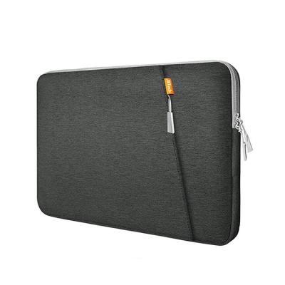 China 15 Inch Waterproof Canvas Laptop Case Shockproof Laptop Sleeve Cover With Accessory Pocket for sale