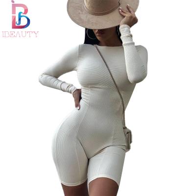 China Ibeauty QUICK DRY 2022 Spring Women High Quality Knitted Jumpsuit Yoga Wear Black Jumpsuits And Rompers for sale