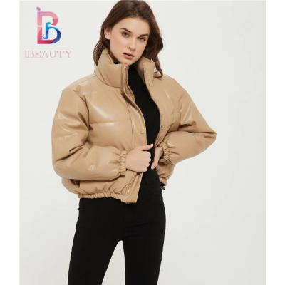 China Ibeauty QUICK DRY 2022 fashionable jackets for women with high neck puff jacket women and ladies trim leather jacket for sale