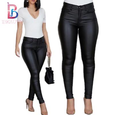 China Ibeauty 2022 new arrival anti-pilling leather pants women with stretch women in tight leather pants PU leather pants for women for sale