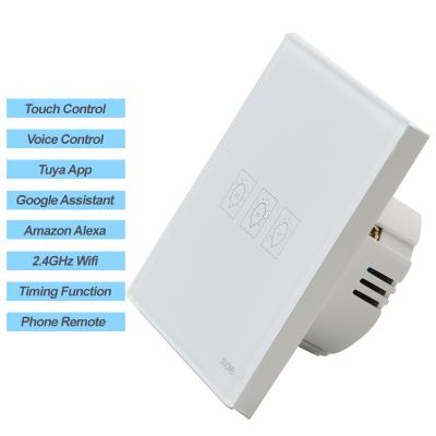 China Best Selling PC Quality Automation Voice Control Smart Home Remote Switch Wall 3 Strip Fireproof for sale