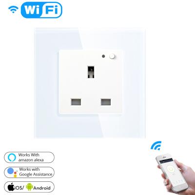 China Tuya UK IoT Outlet Wall Socket WIFI Socket Dual Alexa Google Voice Control Smart Phone Smart Home Devices for sale