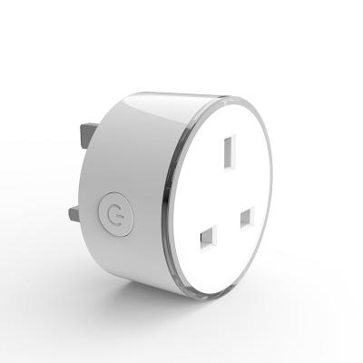 China Best Quality And Low Price British Standard Night Control App 10A Smart Wifi Plug Hot Selling Light Circle Radio for sale