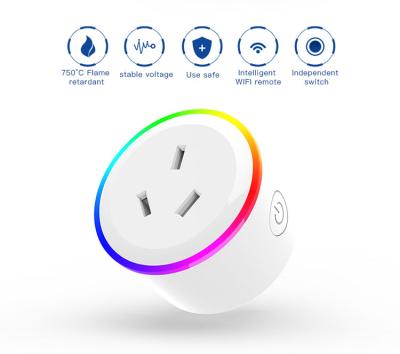 China Factory Directly 10A Australia Standard Good Quality Good Price App Control Radio Night Timer Socket Light Weight Smart Circle for sale