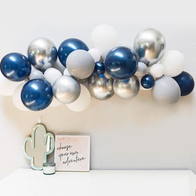 China Latex Balloon Balloon Chain Set Masonry Blue Rainbow Birthday Balloons Kids Party Supplies Decoration for sale