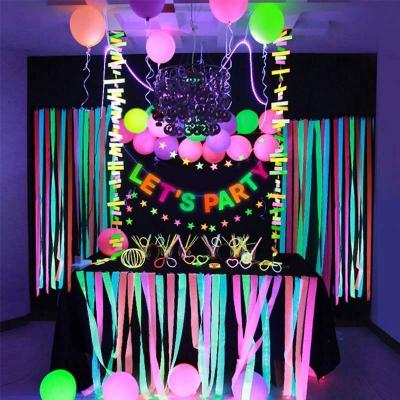 China Festival Decoration Pick Happy Birthday Banner Mix Style Fluorescent Available Black Light for sale