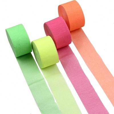 China Wholesale Colorful Wrinkle Party Decoration Crepe Paper Flame Kids 1st Birthday Party Paper Decorations for sale