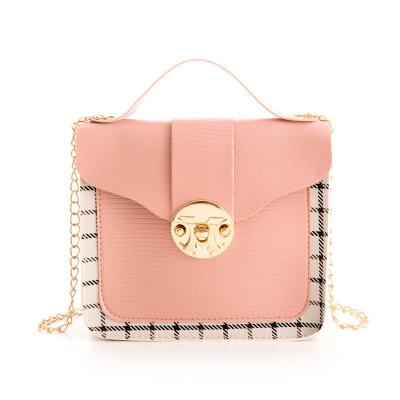 China casual& Luxury Fashion Handbags Plaid Color Ladies Adjust Chain Designer Shoulder Purses Women Small Mini Handbags Elegance Handbags for sale