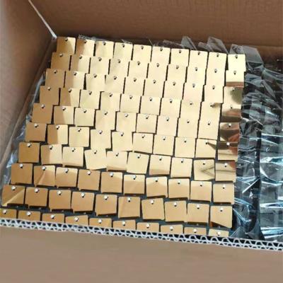 China 2021 hot sale gold shimmer sequin exterior wall panel for party decoration rectangle for sale