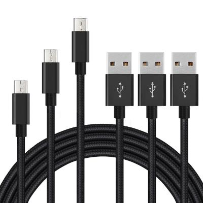 China Charger 3ft 6ft Nylon Micro Braided Usb Charging Cable 10ft For For Android Mobile Phone for sale