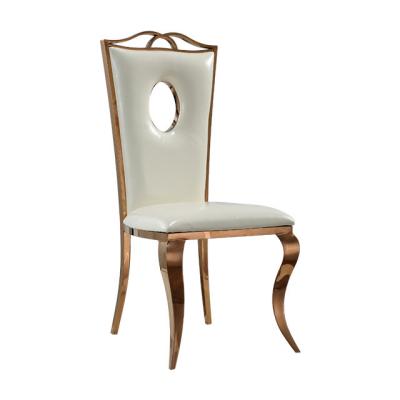 China Fixed Dining Room Furniture Luxury Metal Dining Chair For Sale for sale