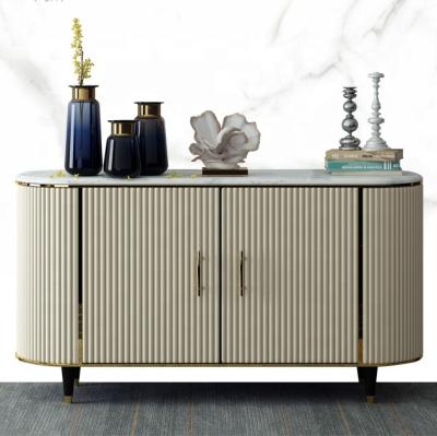 China Luxury Extendable Sideboards Buffets Modern Mirrored Cabinets Sideboard For Dining Room Furniture for sale