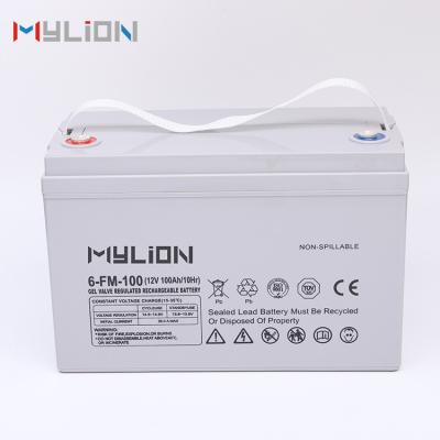 China Mylion 12V 100ah 1200wh lead acid battery solar battery pack gel lead acid gel battery for solar power system for sale