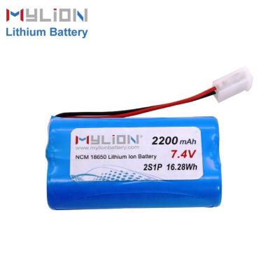 China Small lightweight high capacity Mylion 7.2v 2200mah 18650 lithium battery pack for sale