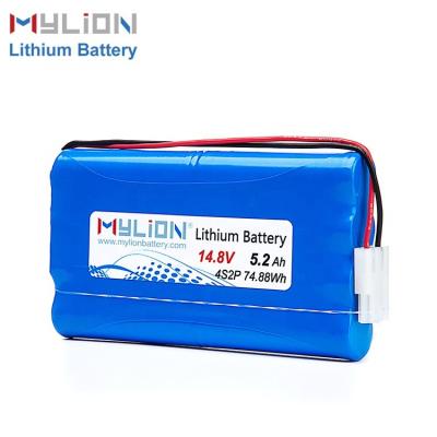 China Small Lightweight High Capacity Mylion 14.4V/14.8V 5200mAh Lithium Ion Battery Pack for sale