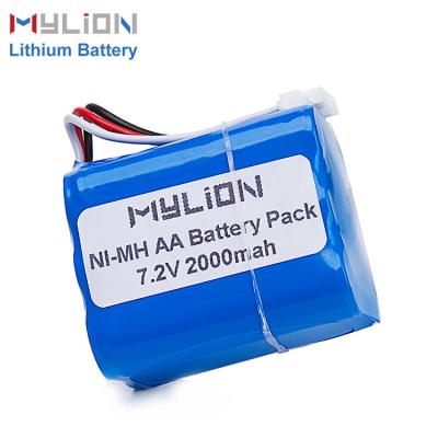 China Small Lightweight High Capacity Mylion 7.2V2000mAh NiMh Battery Pack for sale