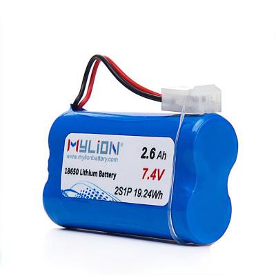 China Li Ion Battery Pack China Supplier Customized Rechargeable Mylion 18650 2600mah 7.2V Lithium Battery Pack for sale