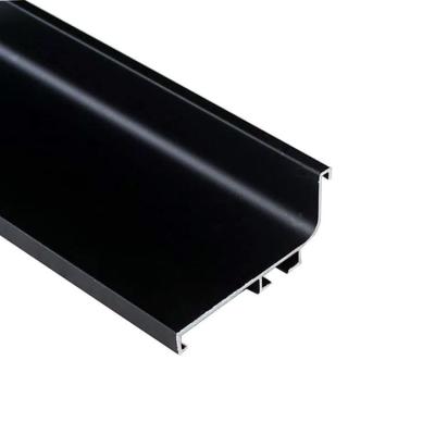 China Custom Furniture Black Anodized Aluminum Extrusion Profile for sale