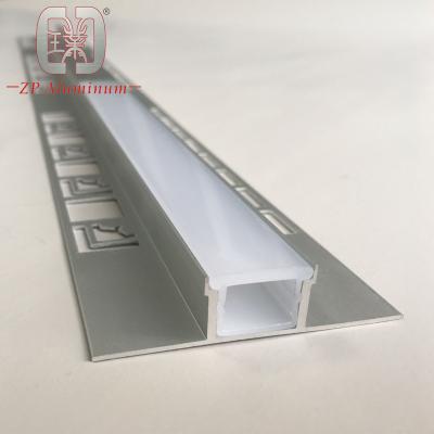 中国 waterproof floor aluminum profile for LED strip light/ LED aluminum profile for floor tile 販売のため