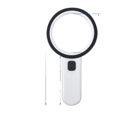 China 30X Double Magnifying Glass 30x Large Handheld Magnifying Glass12 LED Illuminated Lighted Magnifier Seniors Reading for sale