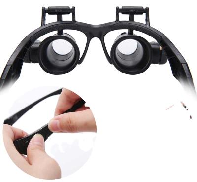 China 9892G8KX Magnifier 9892G8KX Double Eye LED Light Watch Binocular Jewelry Repair Magnifying Glass LED Magnifying Glass Magnifying Light for sale